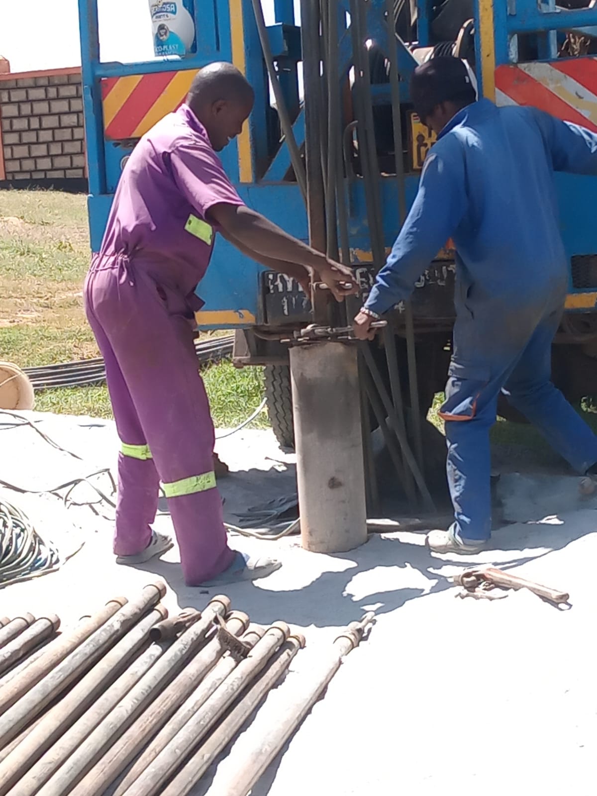 Chumvi community borehole donor project