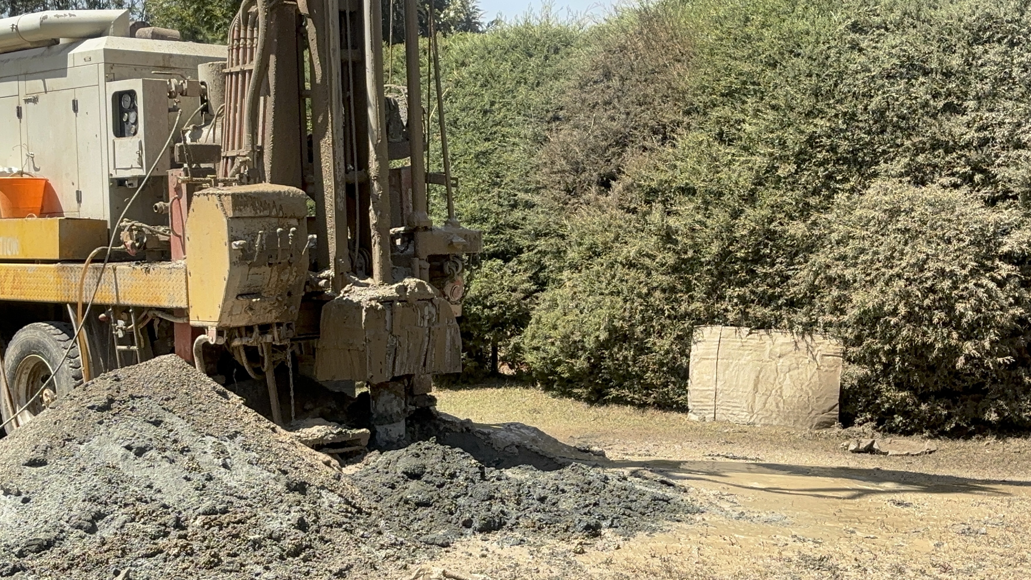 Steel surface casing installation on Moiben borehole, Uasin Gishu County
