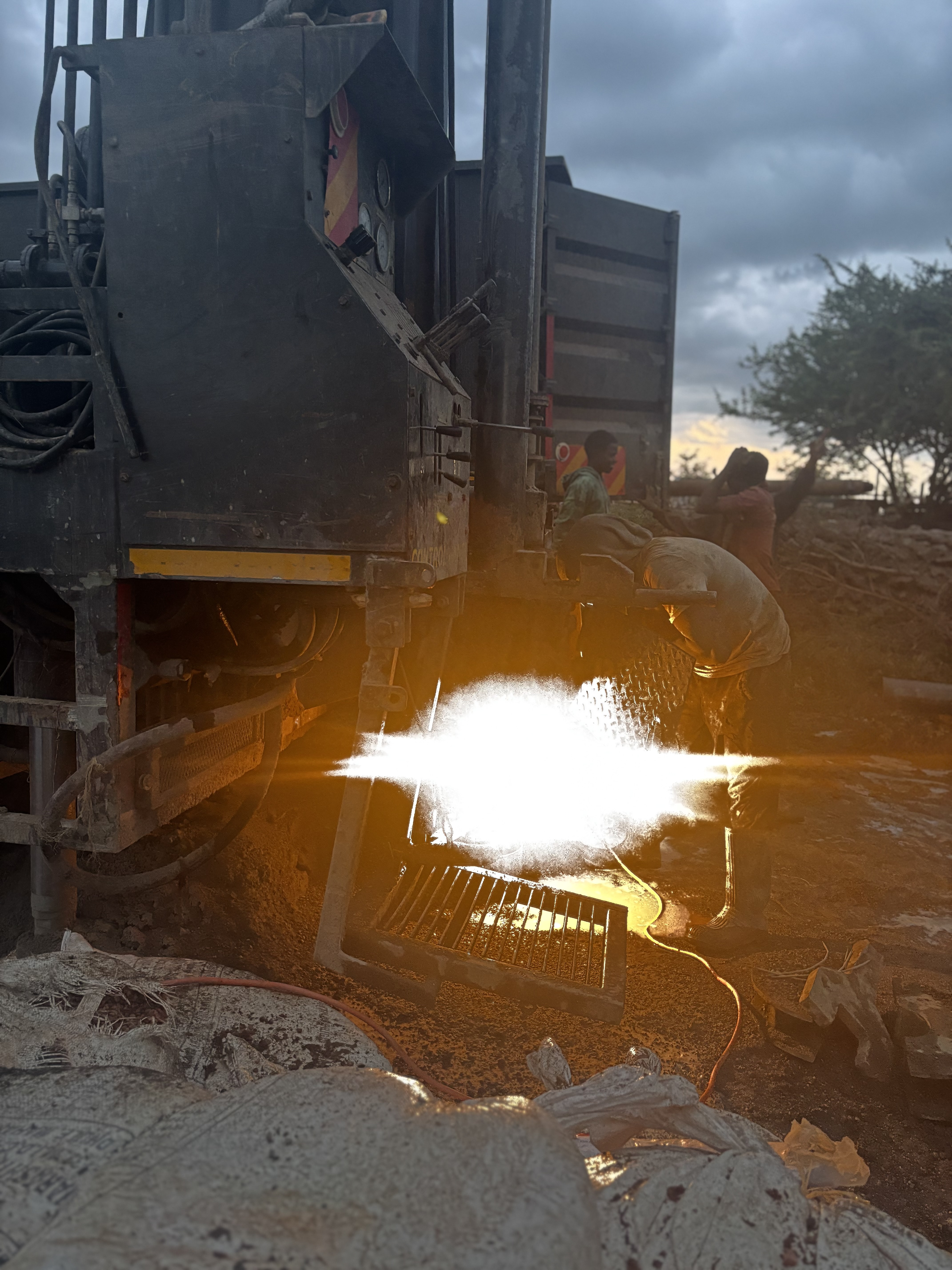 Drilling crew on site